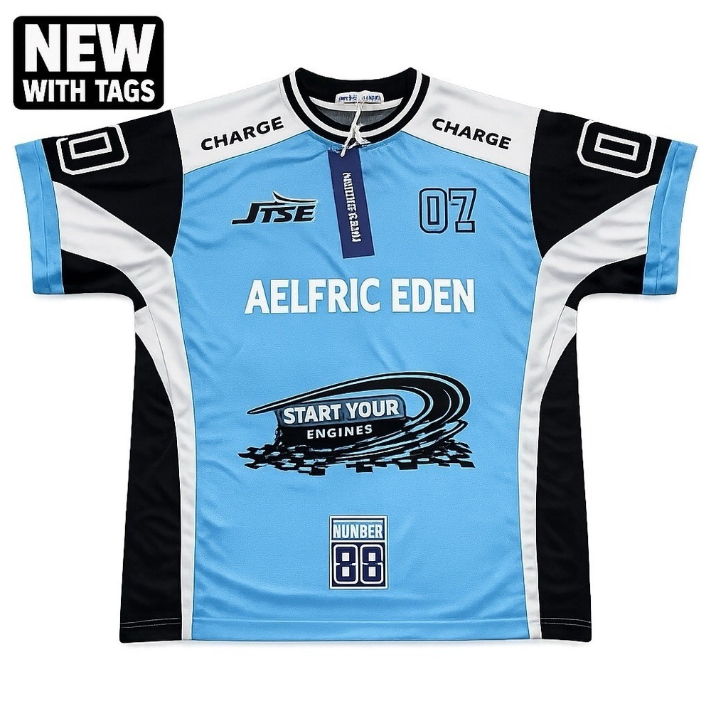 Aelfric Eden Mesh Football Jersey Blue White NWT Mens M Oversized 07